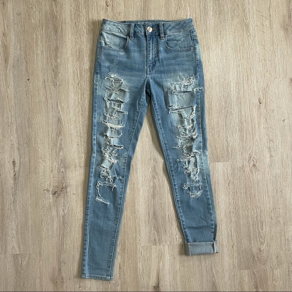 AE HIGH RISE DENIM JEGGING - Picture 1 of 11